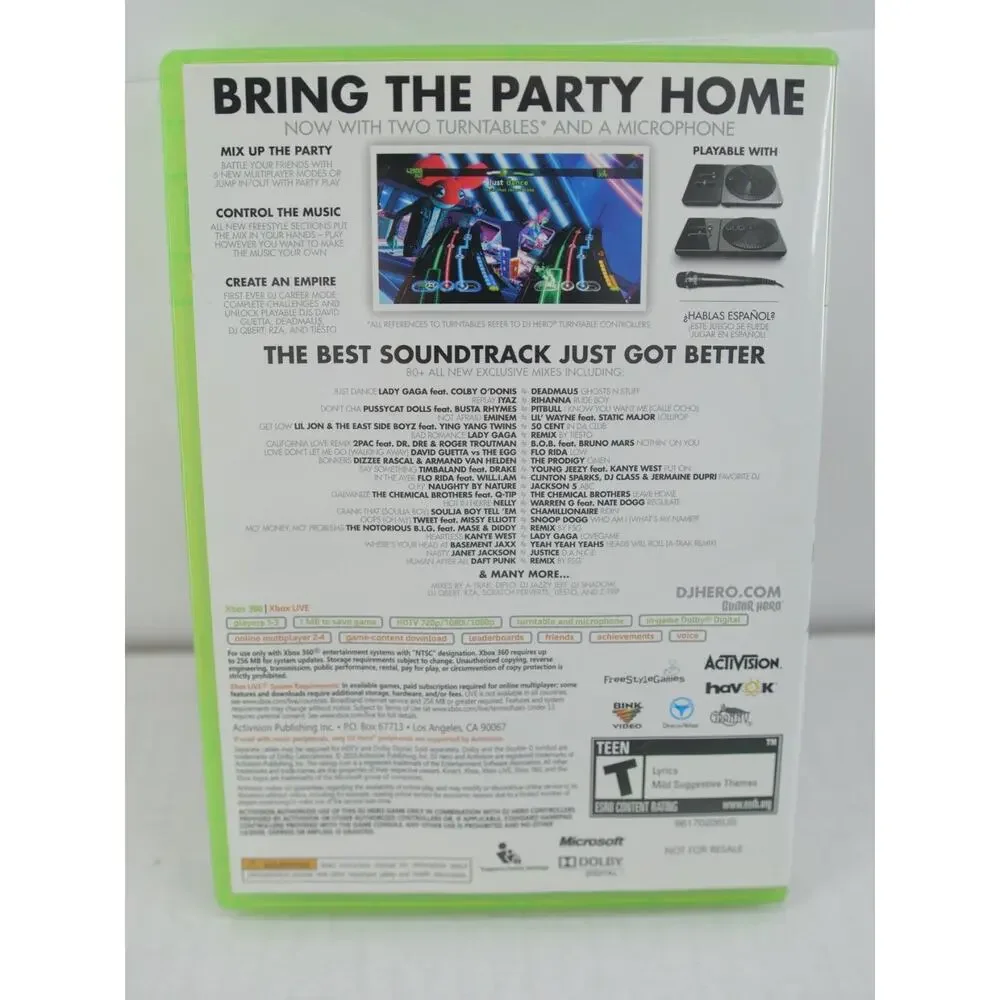DJ Hero 2 Microsoft Xbox 360, 2010